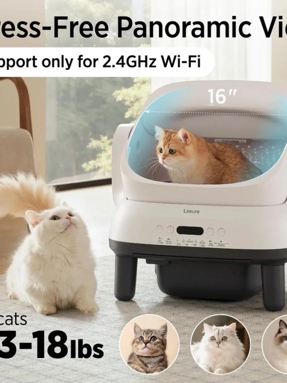LESURE SELF CLEANING CAT LITTER BOX AUTOMATIC